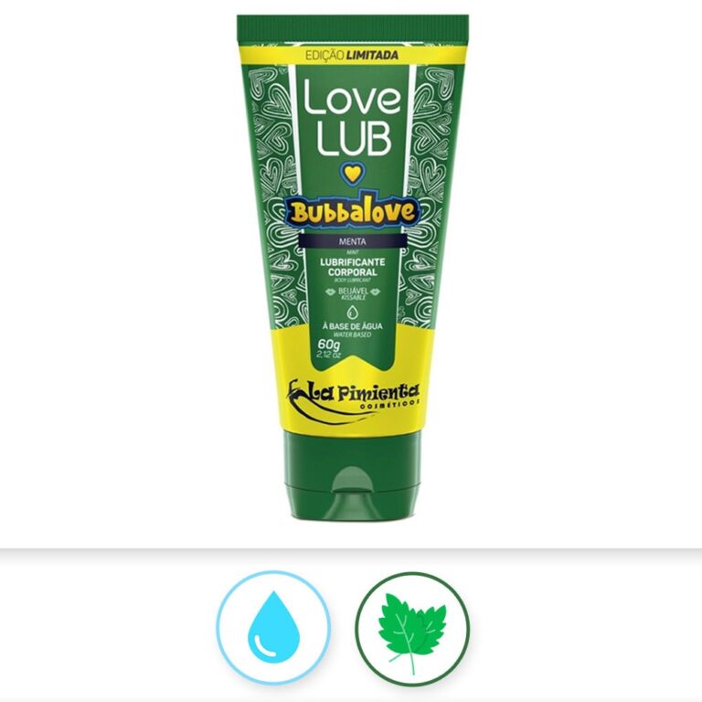 Lubrificante à base de água sabor Menta Bubbalove