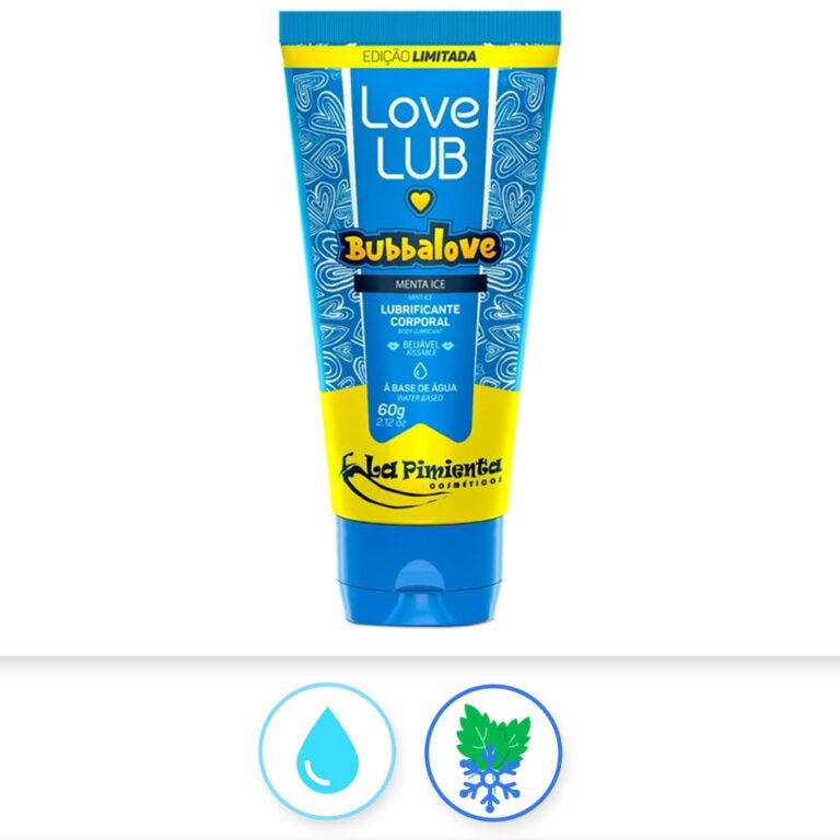 Lubrificante à base de água sabor Menta Ice Bubbalove