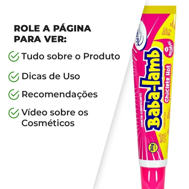 Caneta Beijável Hot à base de água sabor Tutti-frutti BabaLamb Sexo Oral - Imagem 6
