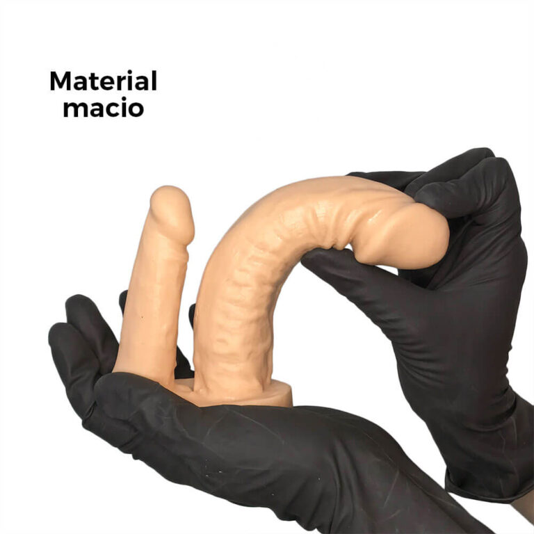 Pênis Médio Dupla Penetração 16cm x 3,5cm e 9,5cm x 2,2cm Bege - Imagem 4