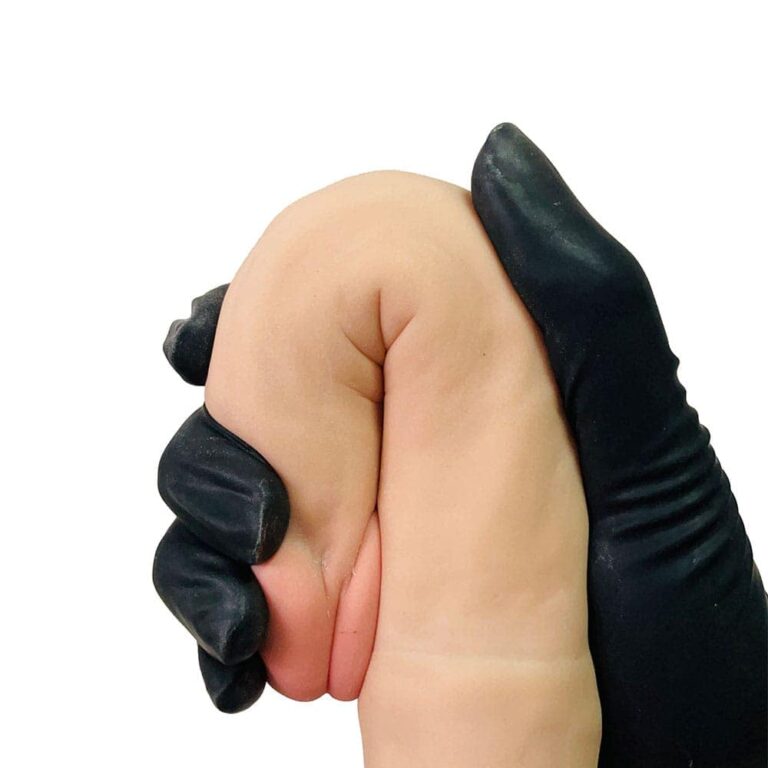 Pênis Duas Pontas / Duas Cabeças 31cmx3,5cm (15,5cm cada lado) Cyberskin Bege - Imagem 14