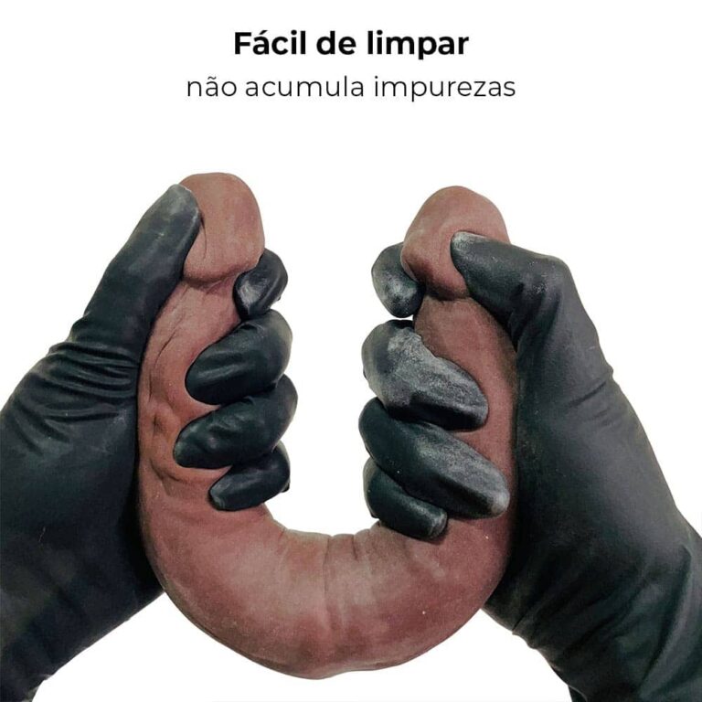 Pênis Duas Pontas / Duas Cabeças 31cmx3,5cm (15,5cm cada lado) Cyberskin Marrom - Imagem 7