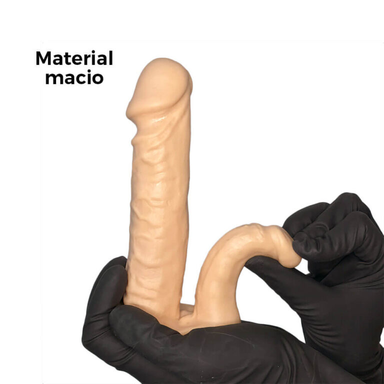 Pênis Médio Dupla Penetração 16cm x 3,5cm e 9,5cm x 2,2cm Bege - Imagem 5