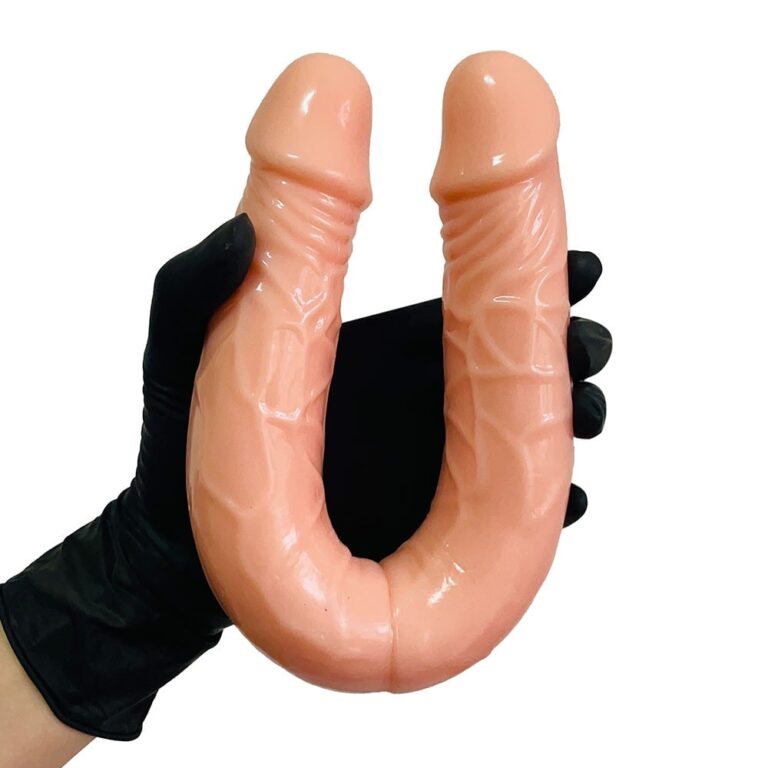 Pênis Duas Pontas / Duas Cabeças 36cmx4cm (18cm cada lado) Bege - Imagem 13