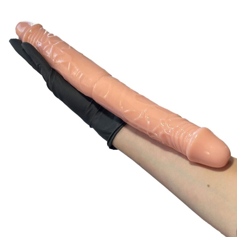 Pênis Duas Pontas / Duas Cabeças 36cmx4cm (18cm cada lado) Bege - Imagem 12