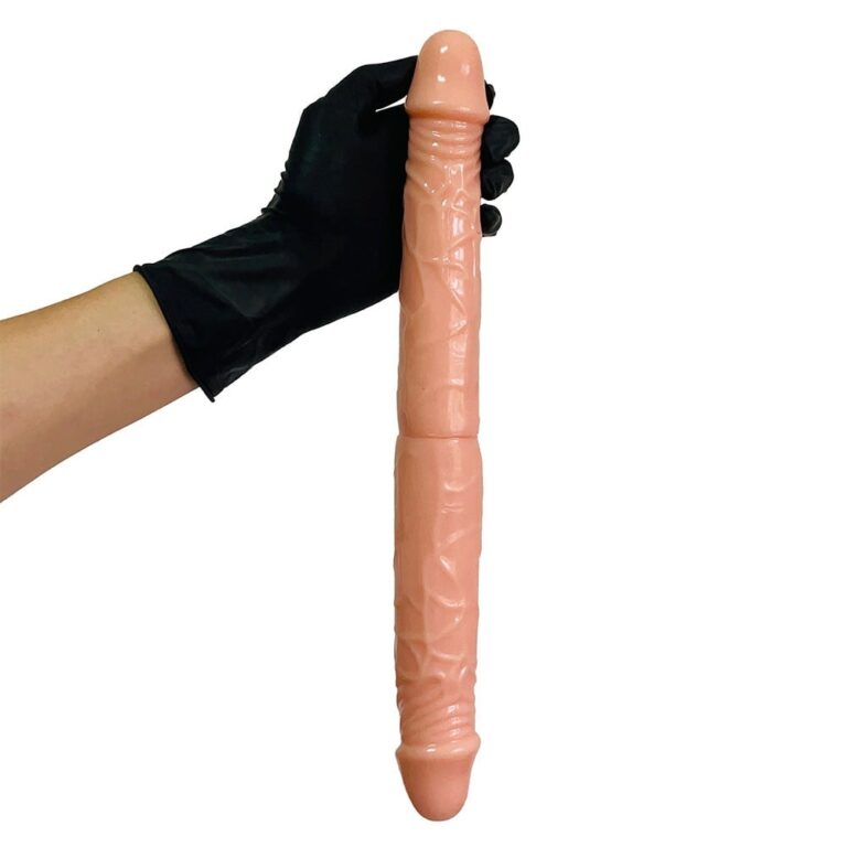 Pênis Duas Pontas / Duas Cabeças 36cmx4cm (18cm cada lado) Bege - Imagem 10