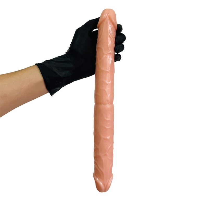 Pênis Duas Pontas / Duas Cabeças 36cmx4cm (18cm cada lado) Bege - Imagem 11