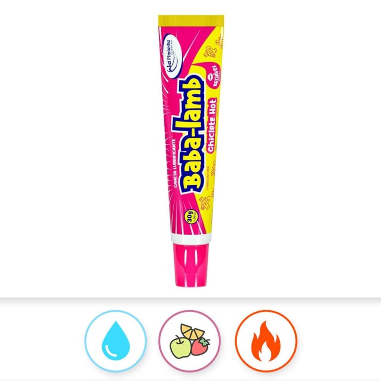 Caneta Beijável Hot à base de água sabor Tutti-frutti BabaLamb Sexo Oral