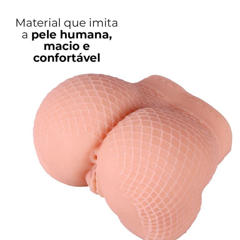 Masturbador masculino vagina e ânus, túnel interno texturizado 16cm x 15cm - Imagem 4