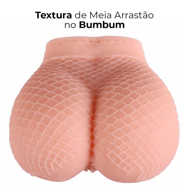 Masturbador masculino vagina e ânus, túnel interno texturizado 16cm x 15cm - Imagem 3
