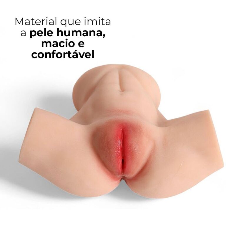 Masturbador masculino vagina e ânus, túnel interno texturizado 25cm x 16cm - Imagem 3