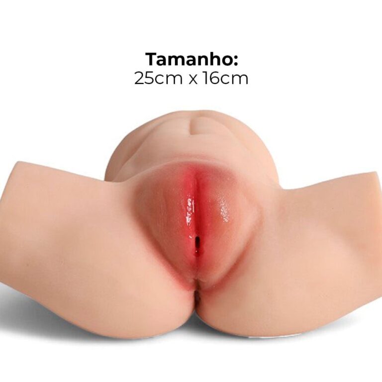 Masturbador masculino vagina e ânus, túnel interno texturizado 25cm x 16cm - Imagem 5