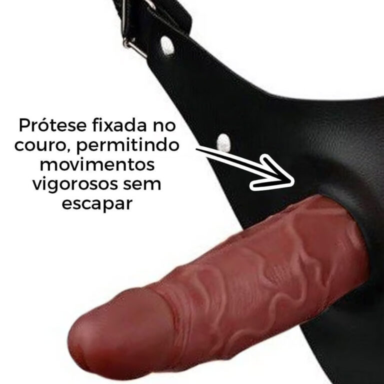 Cinta Peniana Pequena 12cm x 3cm com Pênis Marrom - Imagem 7