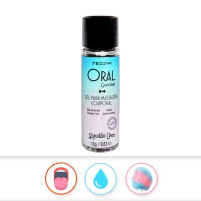 Gel Beijável para sexo Oral - Algodão Doce
