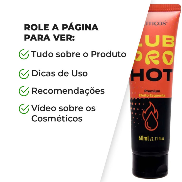 Lubrificante à base de água Hot Pro - Efeito de Esquentar - Imagem 5