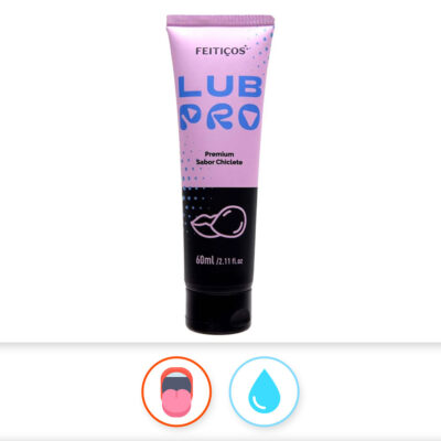 Lubrificante à base de água Beijável Pro - Sabor Chiclete