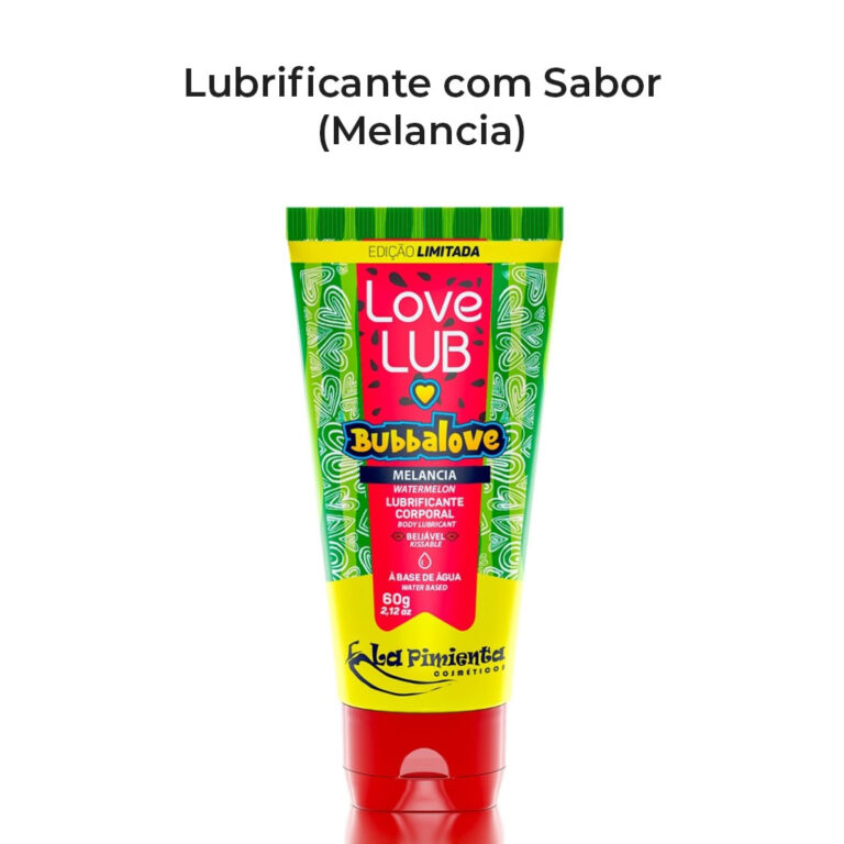 Lubrificante à base de água sabor Melancia Bubbalove - Imagem 3