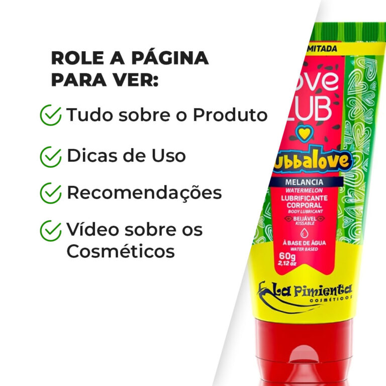 Lubrificante à base de água sabor Melancia Bubbalove - Imagem 5