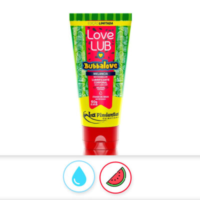 Lubrificante à base de água sabor Melancia Bubbalove