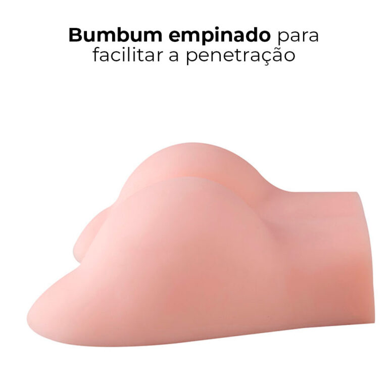 Masturbador masculino vagina e ânus, túnel interno texturizado 21cm x 18cm - Imagem 7