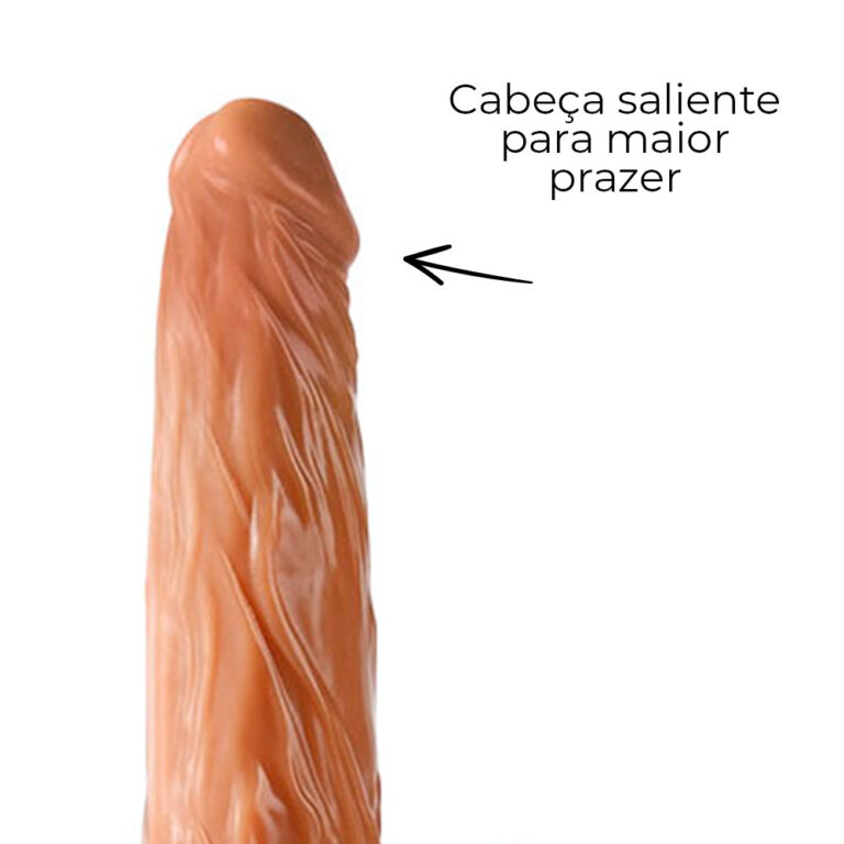 Pênis Grande 21cm x 3,5cm Recarregável Rotativa com Estimulador Clitoriano com Ondas de Pressão Cyberskin com Ventosa e Escroto - Imagem 9