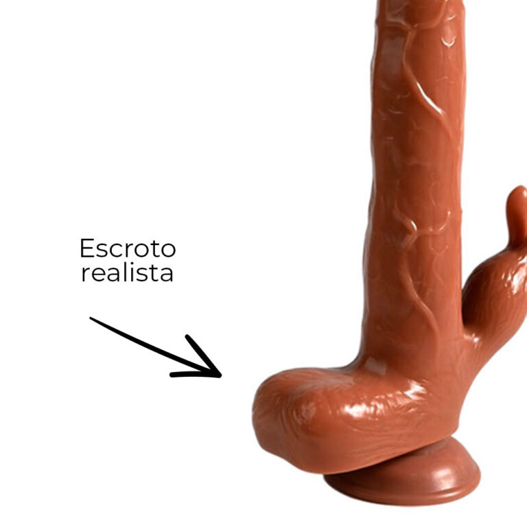 Pênis Grande 21cm x 3,5cm Recarregável com Vibração e estimulador de Clitóris com Controle Remoto Realista Cyberskin com Ventosa e Escroto - Imagem 11