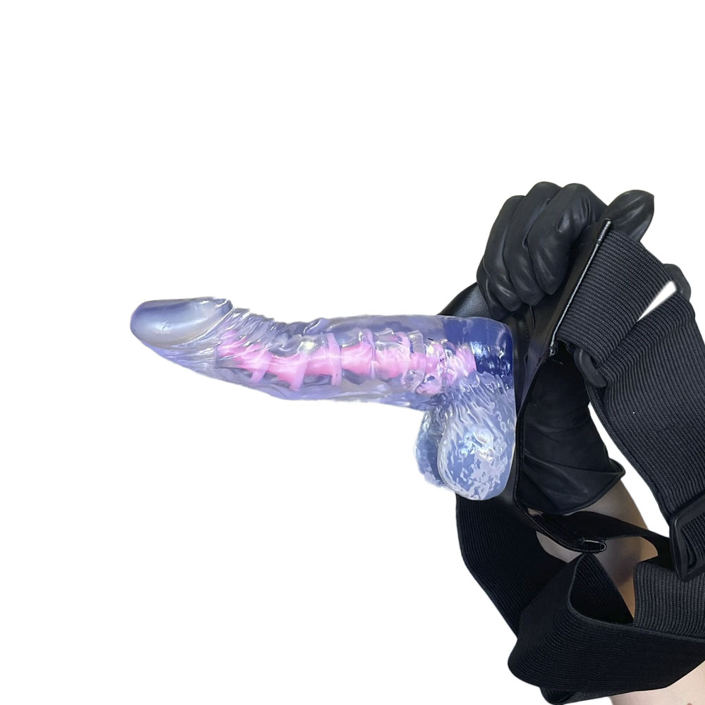 Cinta Peniana Média 17cm x 3cm com Pênis Transparente - Imagem 11