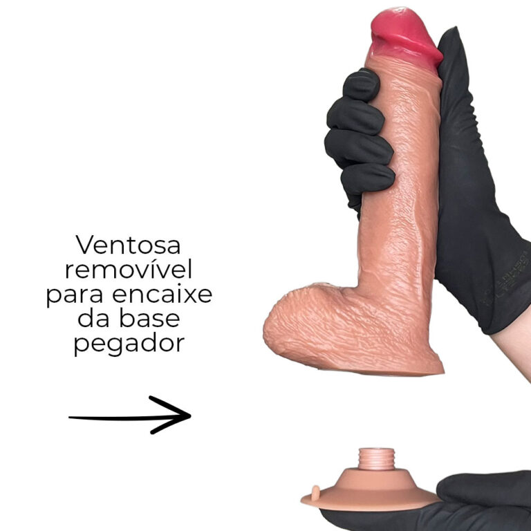 Pênis Grande 21,5cm x 4cm Recarregável com Vibração e Vai e Vem Controle por Aplicativo com Ventosa e Escroto - Imagem 20