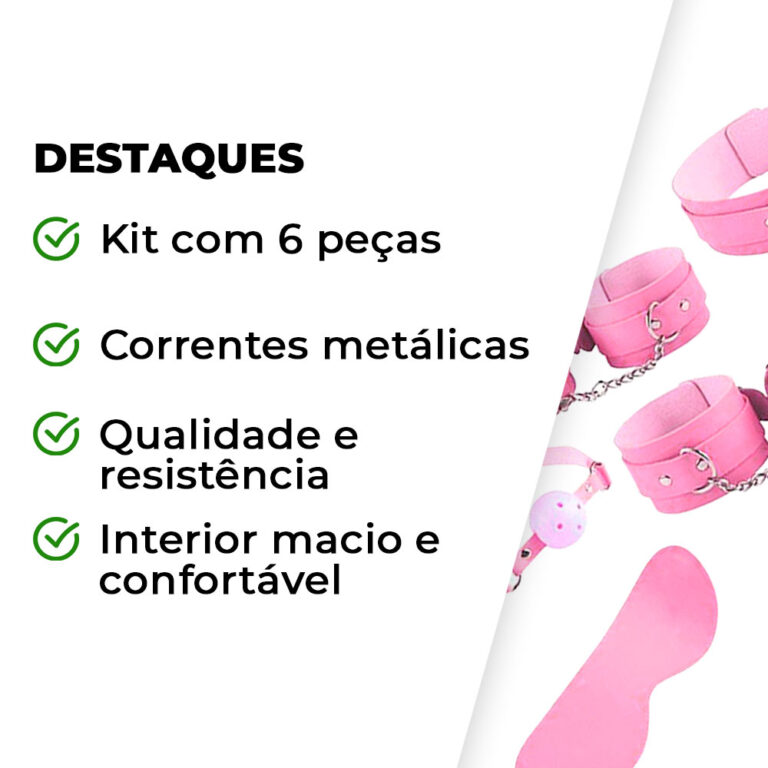 Kit Sado Iniciante com 6 itens Rosa - Imagem 3