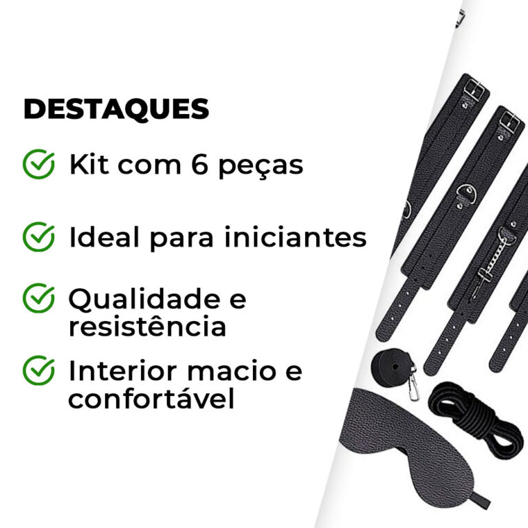 Kit Sado Iniciante com 6 itens Preto - Imagem 3