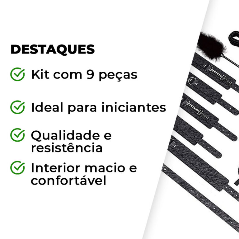 Kit Sado Iniciante com 9 itens Preto - Imagem 3