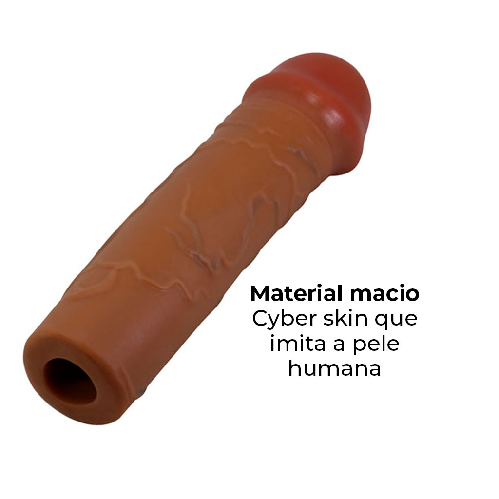 Capa Peniana 15cm x 3,5cm para Aumentar ou Engrossar o Pênis Transparente - Imagem 7