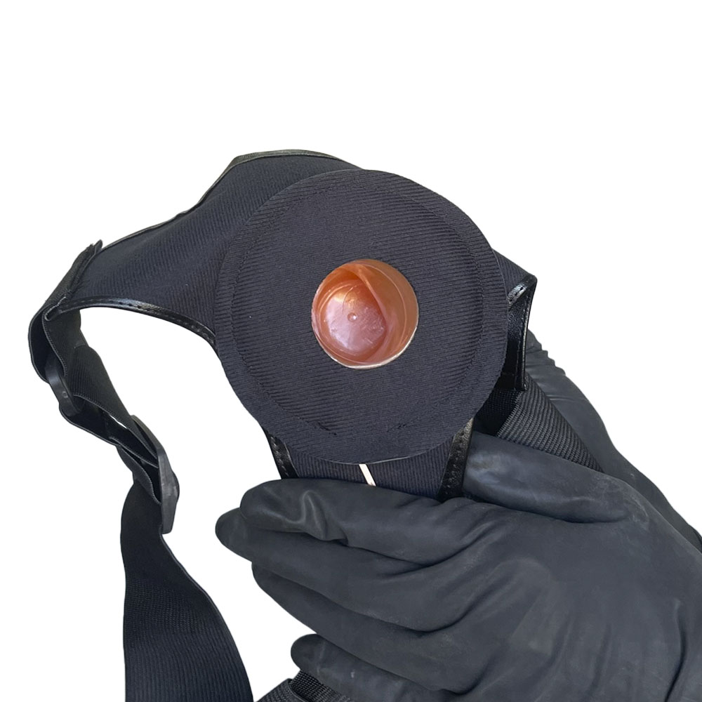 Capa Peniana OCA com cinta 16,5cm x 4,5cm Bege com Vibro para Aumentar ou Engrossar o Pênis - Imagem 8