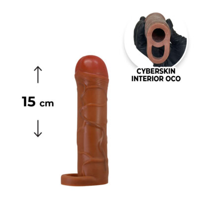 Capa Peniana 15cm x 3,5cm para Aumentar ou Engrossar o Pênis Transparente