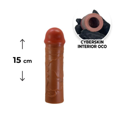 Capa Peniana 15cm x 3,5cm para Aumentar ou Engrossar o Pênis Transparente