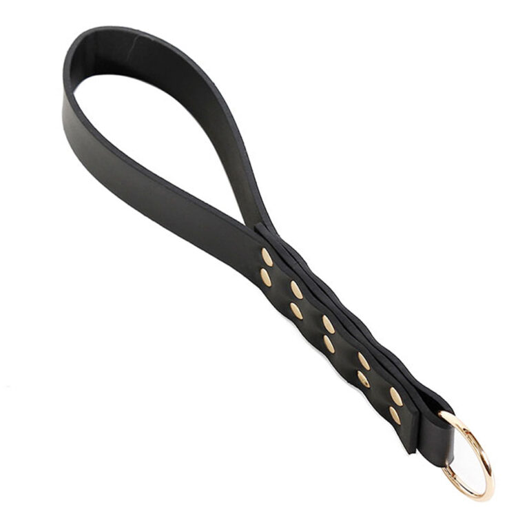 Chibata com Tira Dobrada e Empunhadura com Detalhes em Dourado