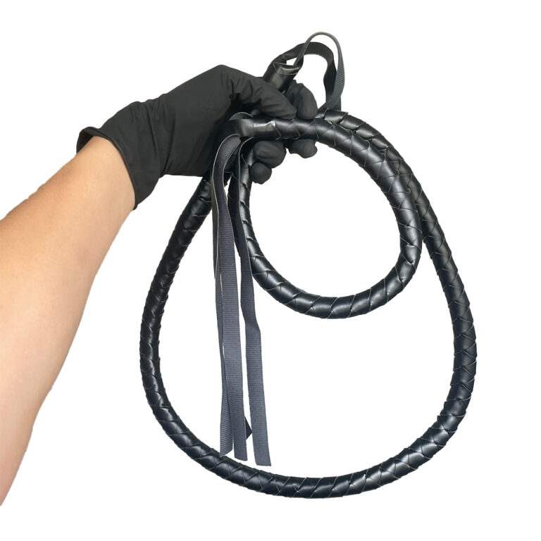 Chicote Trançado Preto 170cm - Imagem 5
