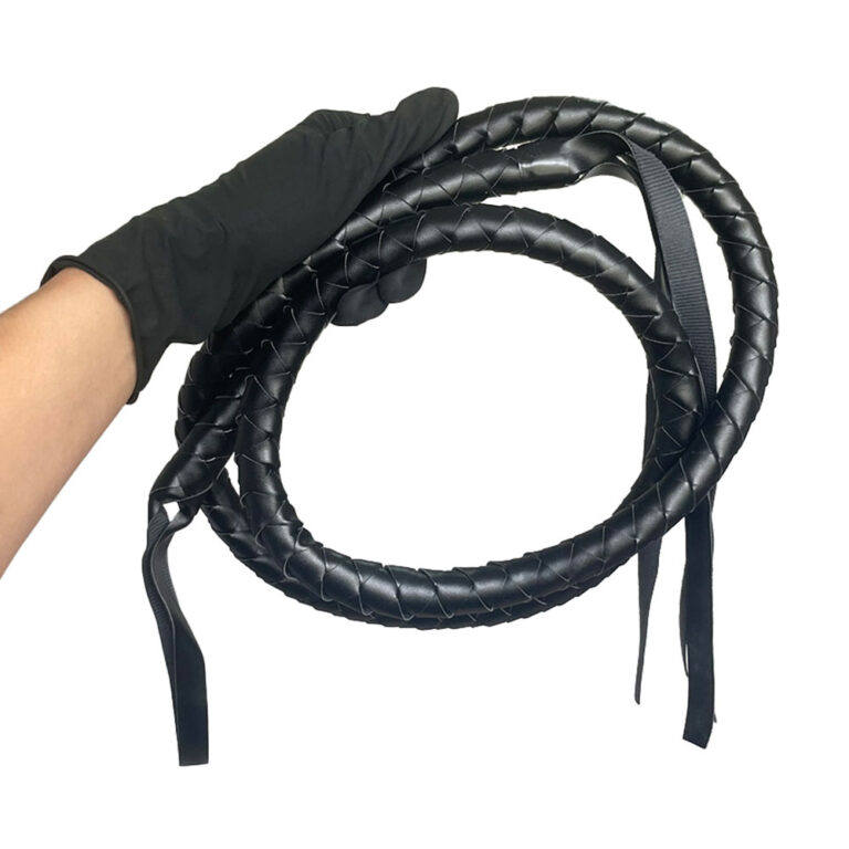 Chicote Trançado Preto 170cm - Imagem 4