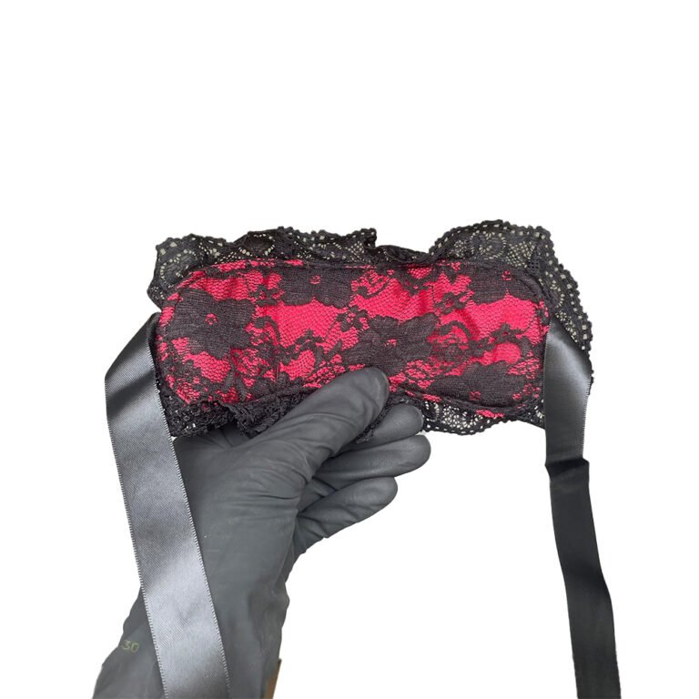 Kit Sado em Renda com 3 itens Preto e Vermelho - Imagem 6