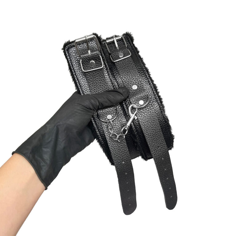 Kit Sado em Pelúcia e Fivelas com 9 itens Preto - Imagem 23