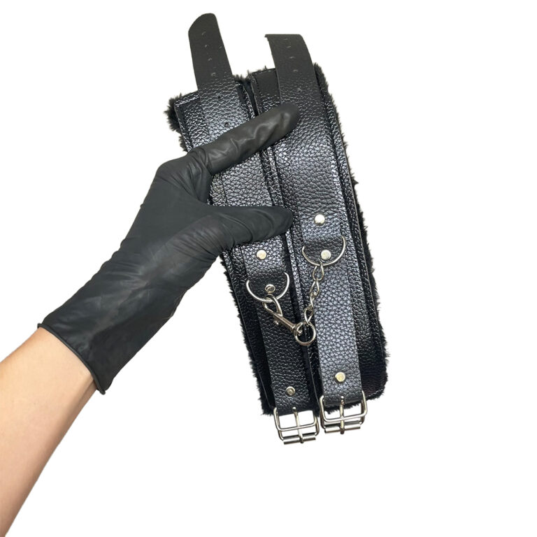 Kit Sado em Pelúcia e Fivelas com 9 itens Preto - Imagem 7