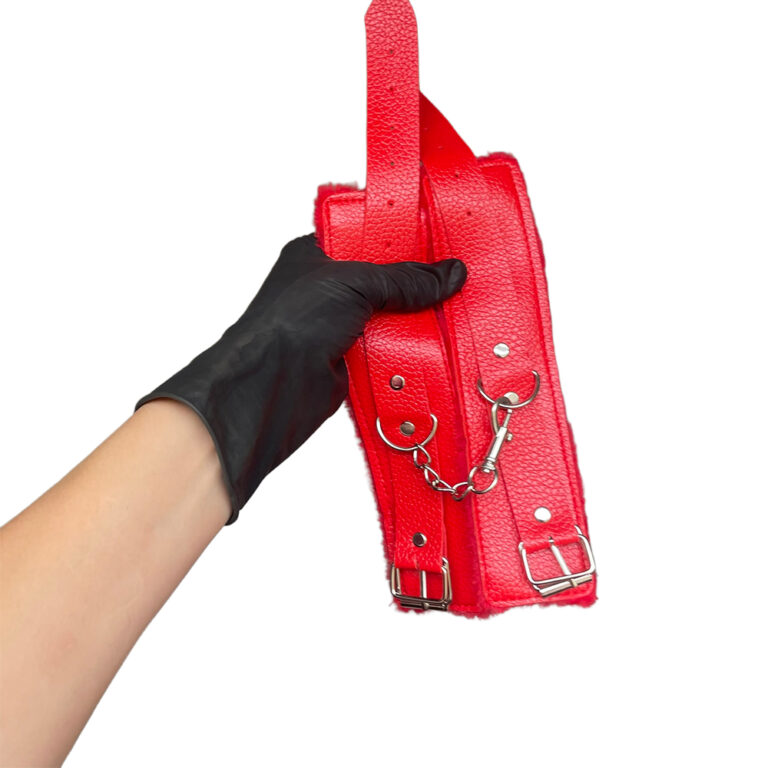 Kit Sado em Pelúcia e Fivelas com 9 itens Vermelho - Imagem 7