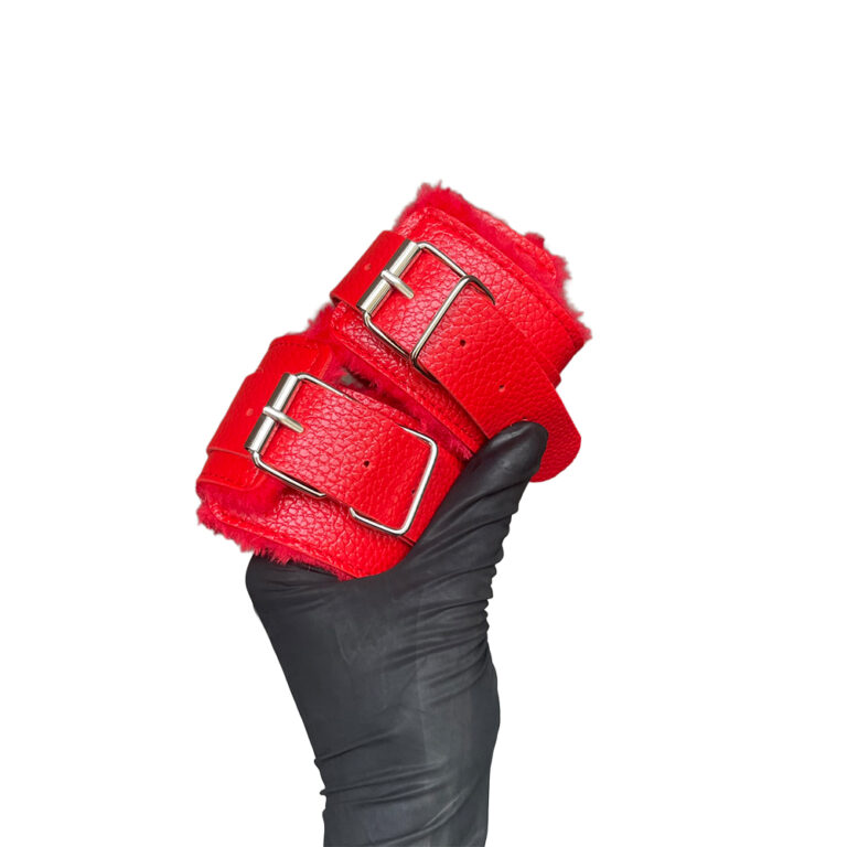 Kit Sado em Pelúcia e Fivelas com 9 itens Vermelho - Imagem 21