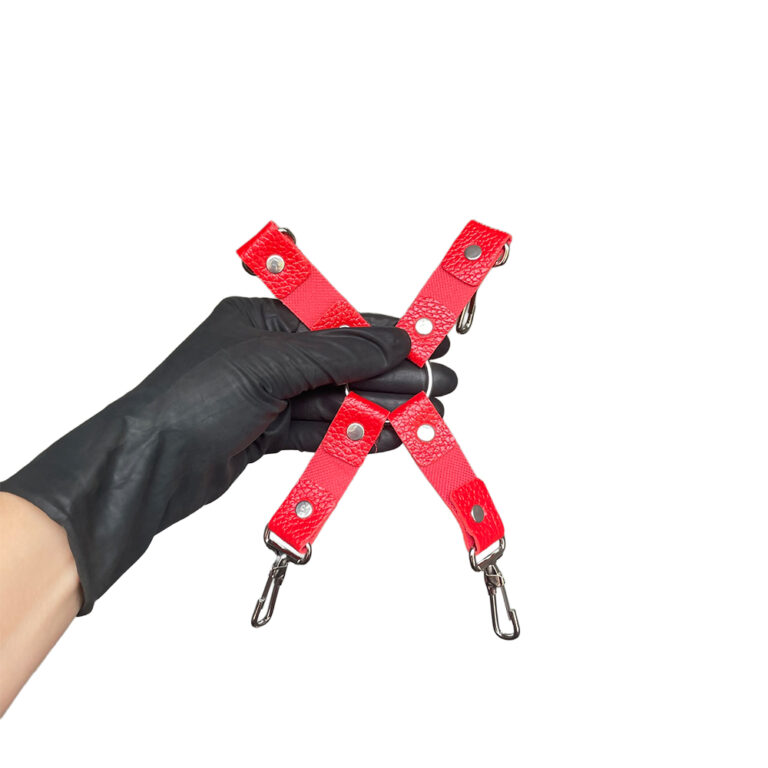 Kit Sado em Pelúcia e Fivelas com 9 itens Vermelho - Imagem 26