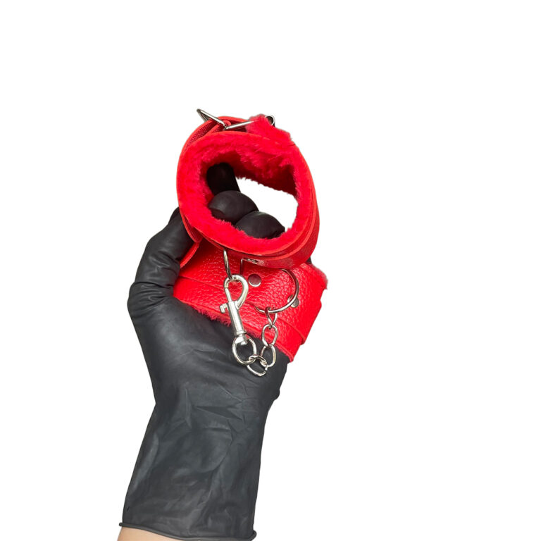 Kit Sado em Pelúcia e Fivelas com 9 itens Vermelho - Imagem 20
