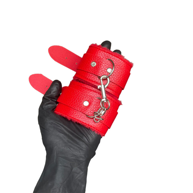 Kit Sado em Pelúcia e Fivelas com 9 itens Vermelho - Imagem 23