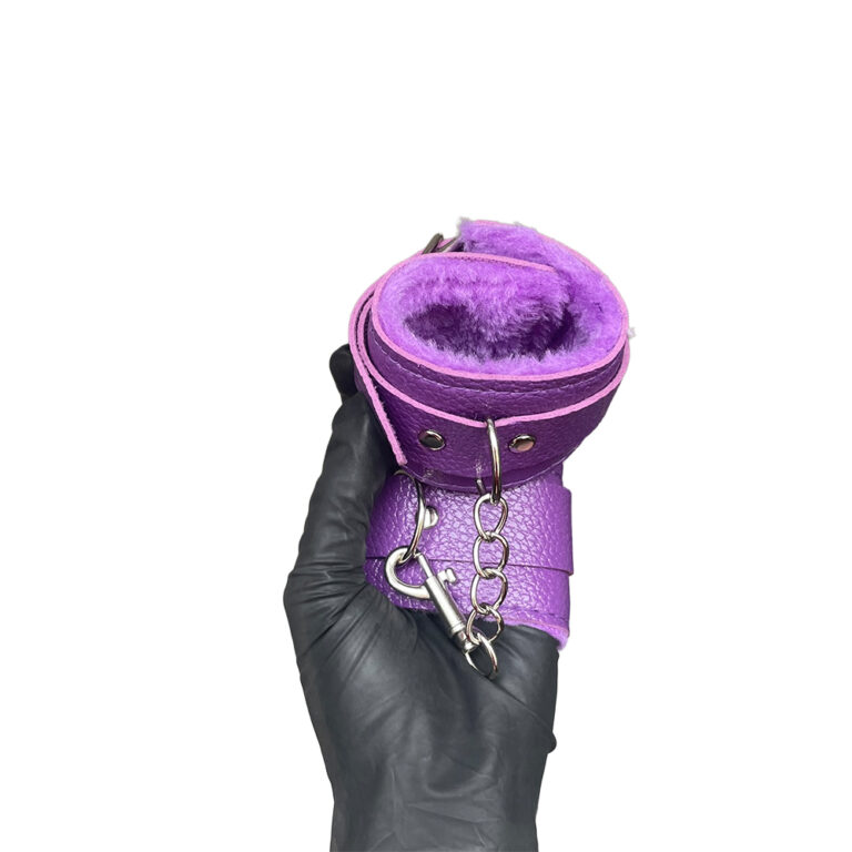 Kit Sado em Pelúcia e Fivelas com 9 itens Roxo - Imagem 4