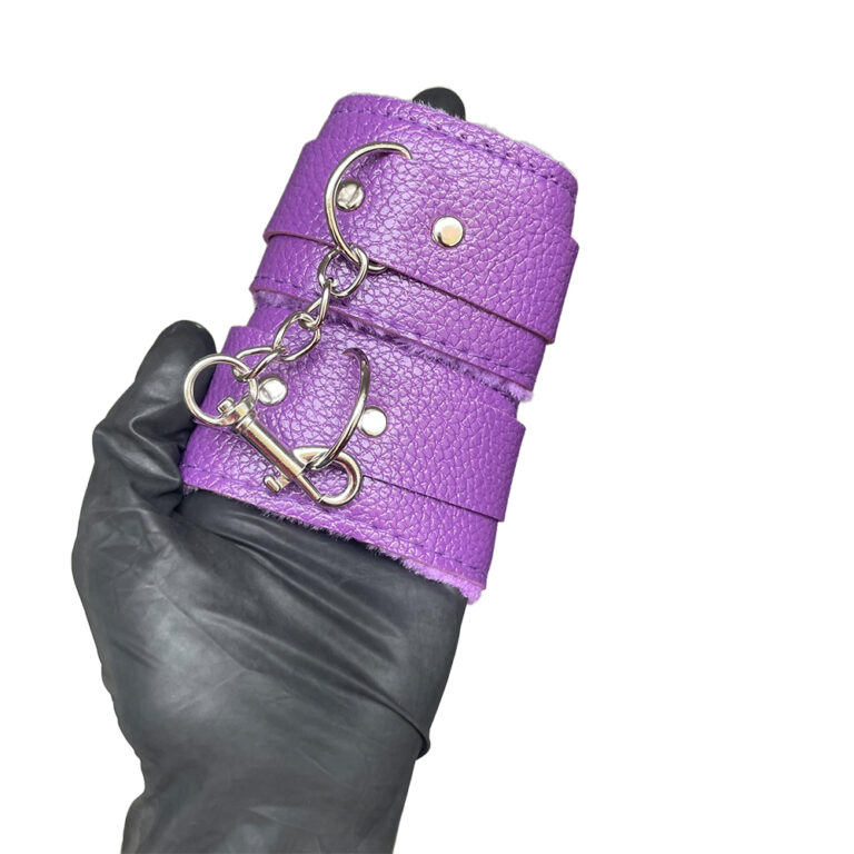 Kit Sado em Pelúcia e Fivelas com 9 itens Roxo - Imagem 5