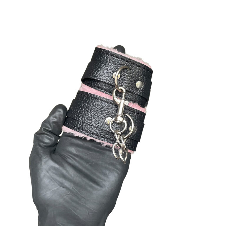 Kit Sado Pelúcia e Fivelas com 6 itens Preto e Rosa - Imagem 23