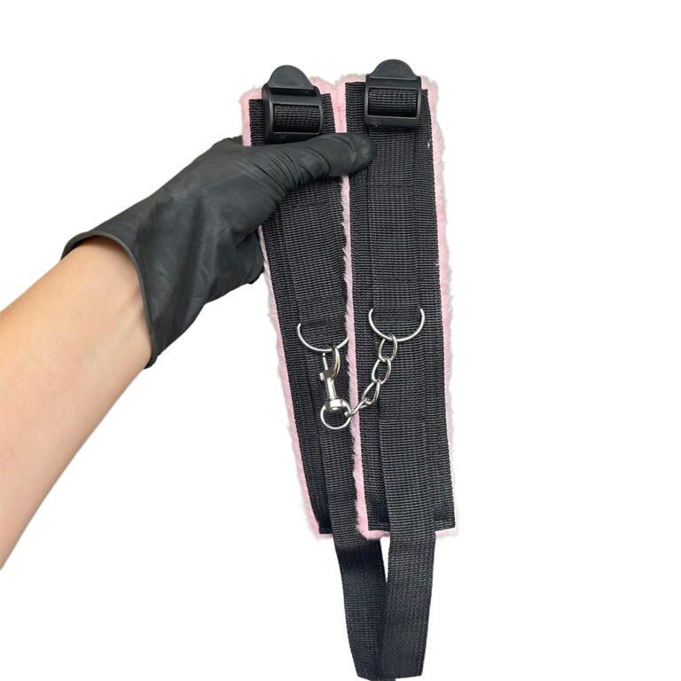 Kit Sado em Pelúcia com 9 itens Preto e Rosa - Imagem 14